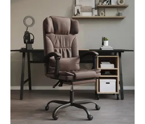 Atlošiama Biuro Kėdė, Rudos Spalvos, Dirbtinė Oda