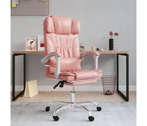 Atlošiama Biuro Kėdė, Rožinės Spalvos, Dirbtinė Oda