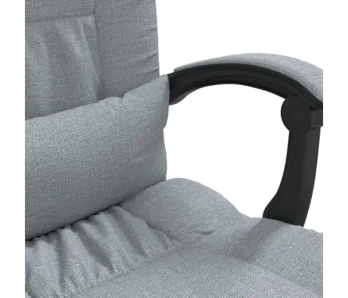 Masāžas Biroja Krēsls, Atgāžams, Gaiši Pelēks Audums Vidaxl