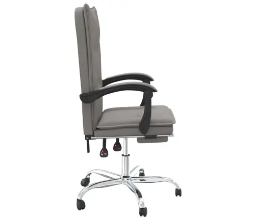 Biroja Krēsls, Atgāžams, Pelēkbrūns Audums Vidaxl