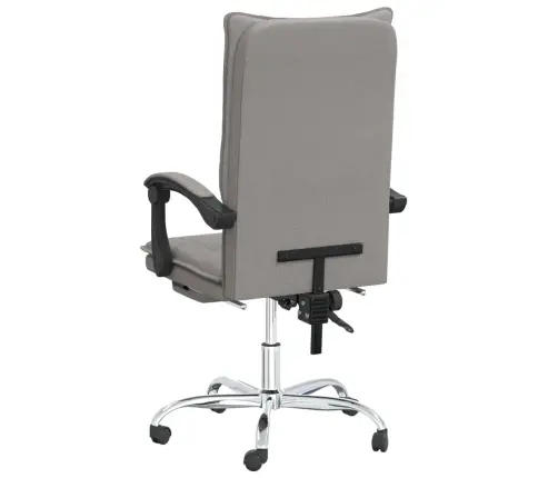 Biroja Krēsls, Atgāžams, Pelēkbrūns Audums Vidaxl