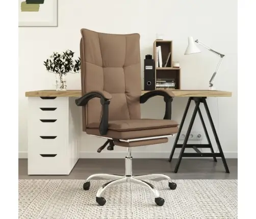 Biroja Krēsls, Atgāžams, Brūns Audums Vidaxl