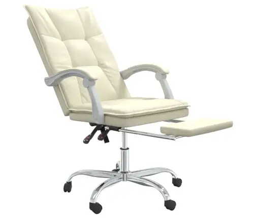 Reguleeritav Kontoritool, Kreemjas, Kunstnahk