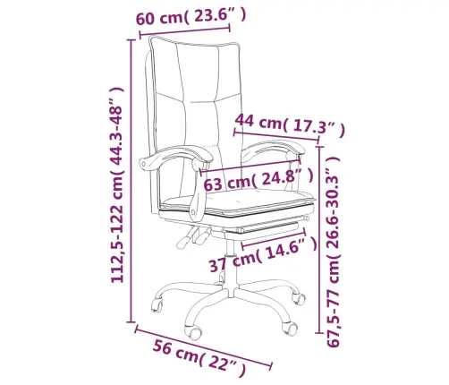 Atlošiama Biuro Kėdė, Baltos Spalvos, Dirbtinė Oda