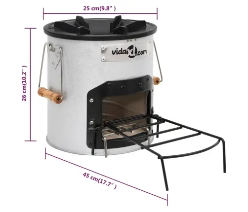 Matka Puupliit, Hõbedane, 45 X 25 X 26 cm Teras