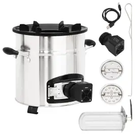 Kempinga Malkas Plīts Ar Ventilatoru, Sudraba, 35,5X26X28 Cm Vidaxl