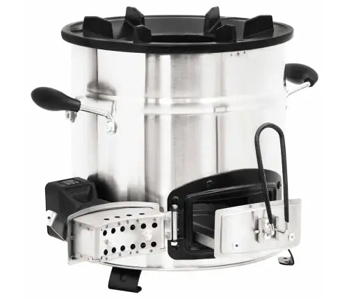 Kempinga Malkas Plīts Ar Ventilatoru, Sudraba, 35,5X26X28 Cm Vidaxl