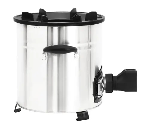 Kempinga Malkas Plīts Ar Ventilatoru, Sudraba, 35,5X26X28 Cm Vidaxl