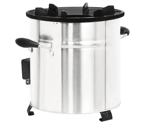 Kempinga Malkas Plīts Ar Ventilatoru, Sudraba, 35,5X26X28 Cm Vidaxl