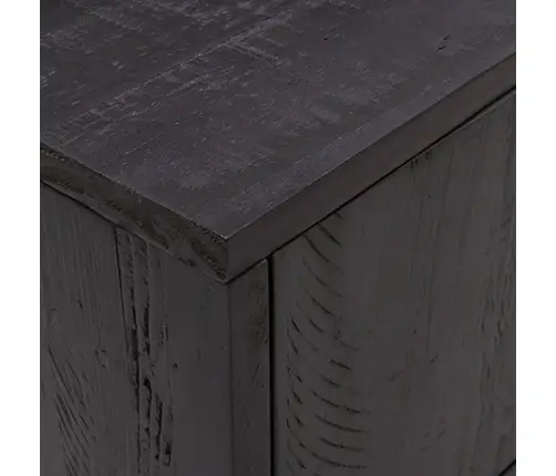 Tv Plaukts, Melns, 110X35X48 Cm, Priedes Masīvkoks Vidaxl