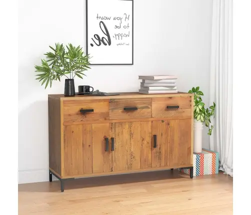 Kumode, Brūna, 110X35X70 Cm, Priedes Masīvkoks Vidaxl