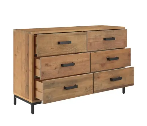 Šoninė Spintelė, Ruda, 110X35X70cm Pušies Medienos Masyvas