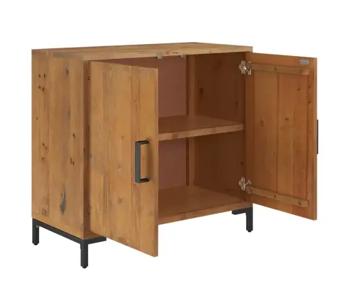 Šoninė Spintelė, Ruda, 75X35X70cm Pušies Medienos Masyvas