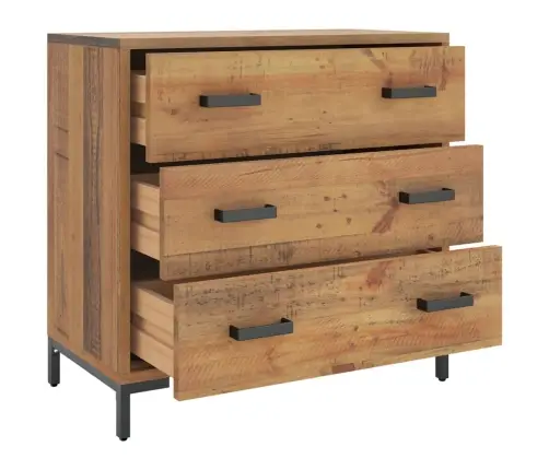 Kumode Ar Atvilktnēm, 75X35X70 Cm, Priedes Masīvkoks Vidaxl