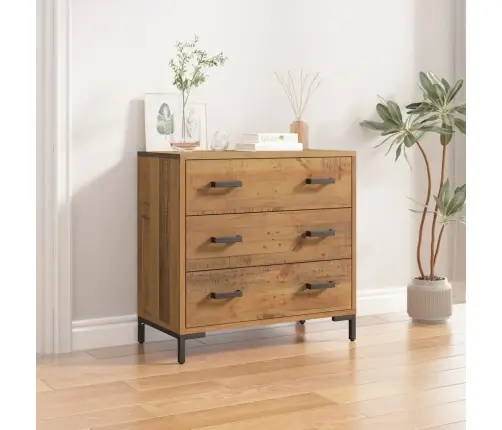 Kumode Ar Atvilktnēm, 75X35X70 Cm, Priedes Masīvkoks Vidaxl