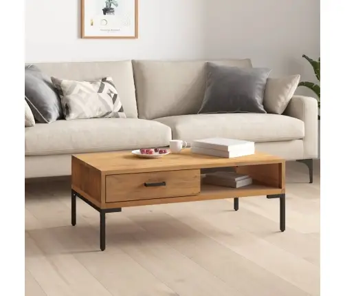 Kafijas Galdiņš, 90X50X35 Cm, Priedes Masīvkoks Vidaxl