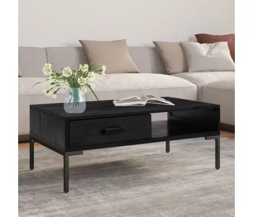 Kohvilaud, Must, 90 X 50 X 35 cm Männipuit