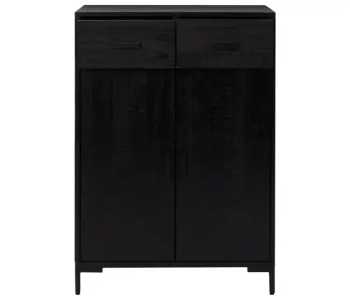 Apavu Plaukts, Melns, 75X40X110 Cm, Priedes Masīvkoks Vidaxl