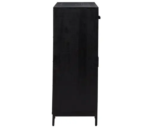 Apavu Plaukts, Melns, 75X40X110 Cm, Priedes Masīvkoks Vidaxl