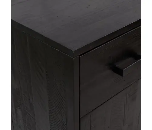 Apavu Plaukts, Melns, 75X40X110 Cm, Priedes Masīvkoks Vidaxl