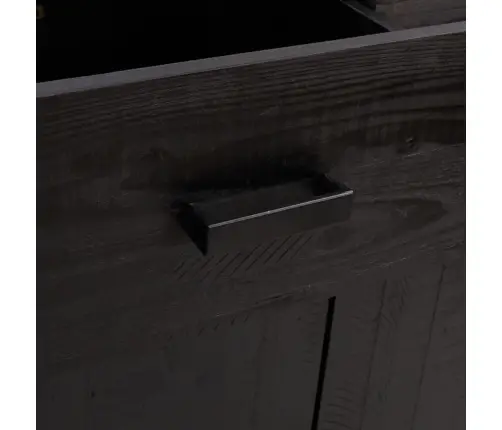 Apavu Plaukts, Melns, 75X40X110 Cm, Priedes Masīvkoks Vidaxl