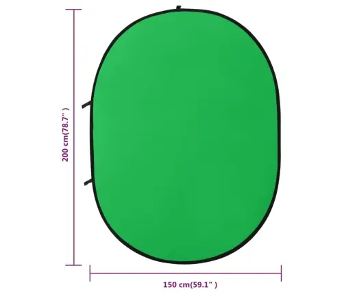 2-1 Studijos Fonas, Žalias Ir Mėlynas, 200X150cm Ovalus