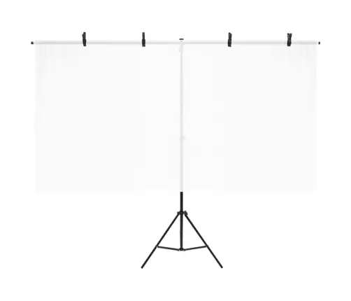 Fonu Statīvs, T-Forma, Melns, 201X60X(70-200) Cm Vidaxl