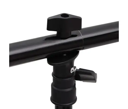 Fonu Statīvs, T-Forma, Melns, 201X60X(70-200) Cm Vidaxl