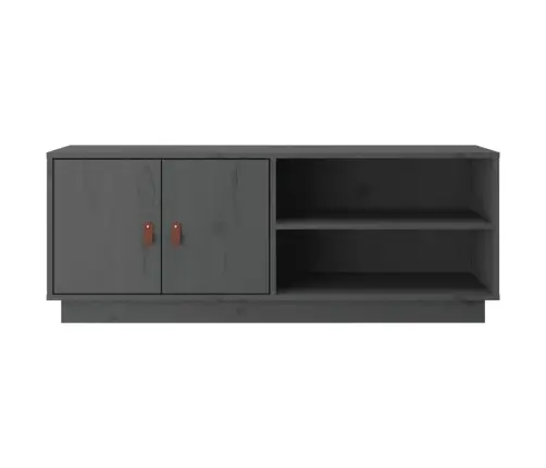 Televizoriaus Spintelė, Pilka, 105X34X40cm Pušies Masyvas