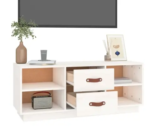 Tv Skapītis, Balts, 100X34X40 Cm, Priedes Masīvkoks Vidaxl Tv Skapītis, Balts, 100X34X40 Cm, Priedes Masīvkoks Vidaxl