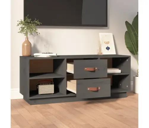 Tv Skapītis, Pelēks, 100X34X40 Cm, Priedes Masīvkoks Vidaxl Tv Skapītis, Pelēks, 100X34X40 Cm, Priedes Masīvkoks Vidaxl