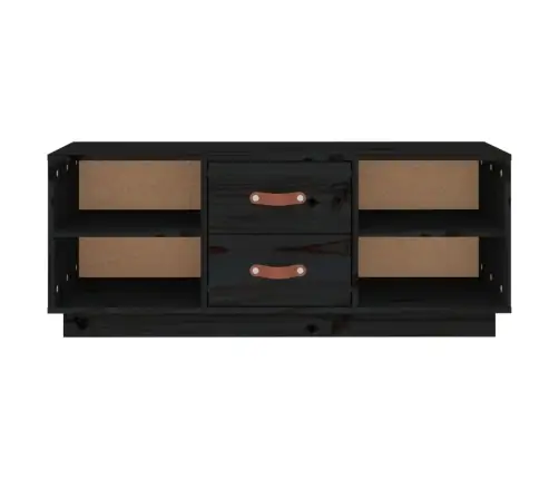 Telerikapp, Must, 100X34X40 cm Männipuit