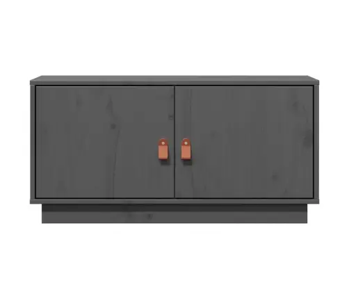 Tv Skapītis, Pelēks, 80X34X40 Cm, Priedes Masīvkoks Vidaxl