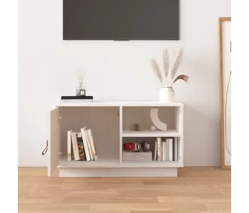 Telerikapp, Valge, 70X34X40 cm Männipuit