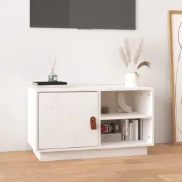 Telerikapp, Valge, 70X34X40 cm Männipuit