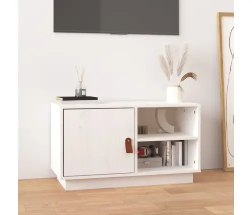 Telerikapp, Valge, 70X34X40 cm Männipuit
