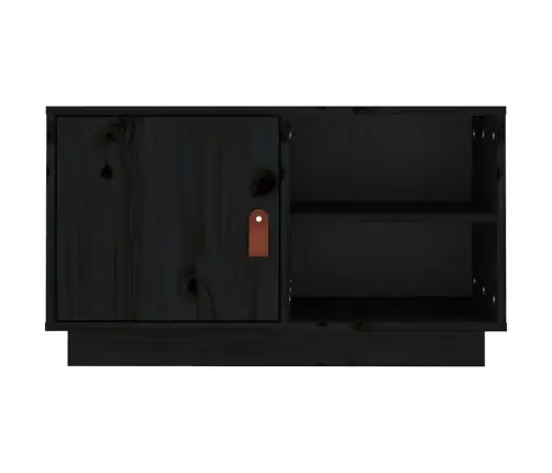 Tv Skapītis, Melns, 70X34X40 Cm, Priedes Masīvkoks Vidaxl