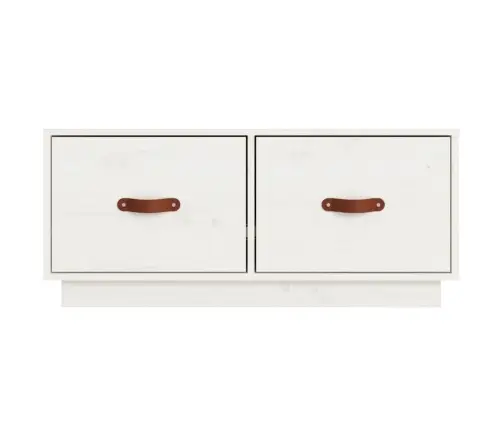 Tv Skapītis, Balts, 80X34X35 Cm, Priedes Masīvkoks Vidaxl