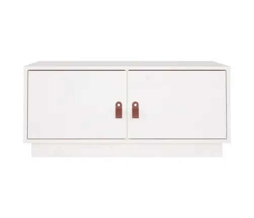 Kafijas Galdiņš, Balts, 80X50X35 Cm, Priedes Masīvkoks Vidaxl