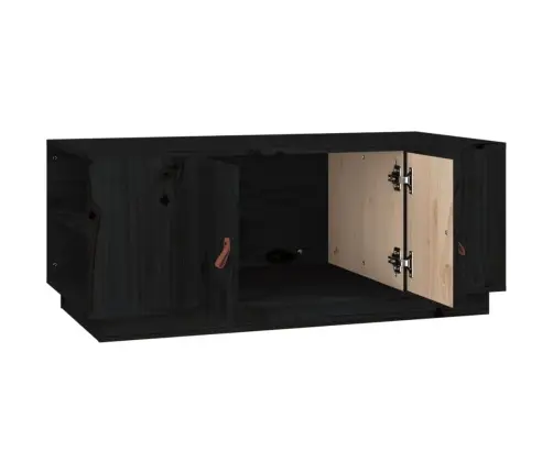 Kafijas Galdiņš, Melns, 100X50X41 Cm, Priedes Masīvkoks Vidaxl