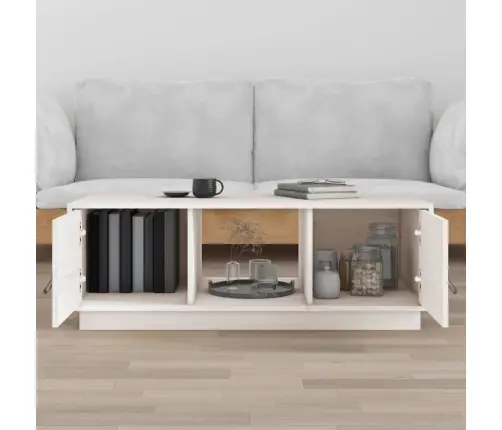 Kafijas Galdiņš, Balts, 100X50X35 Cm, Priedes Masīvkoks Vidaxl Kafijas Galdiņš, Balts, 100X50X35 Cm, Priedes Masīvkoks Vidaxl