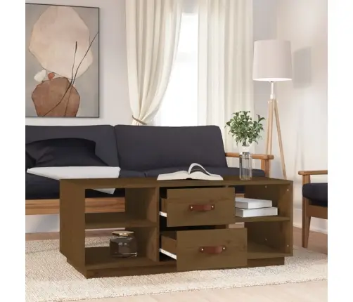 Kafijas Galdiņš, Medus Brūns, 100X50X41 Cm, Priedes Masīvkoks Vidaxl