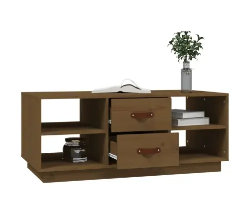 Kafijas Galdiņš, Medus Brūns, 100X50X41 Cm, Priedes Masīvkoks Vidaxl