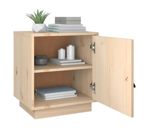 Naktinės Spintelės, 2Vnt., 40X34X45cm Pušies Medienos Masyvas