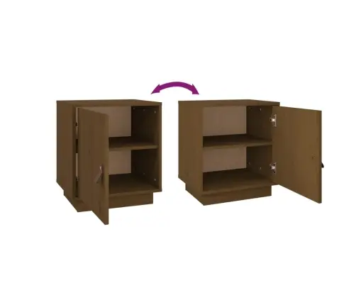 Naktsskapīši, 2 Gab., Brūni, 40X34X45 Cm, Priedes Masīvkoks Vidaxl