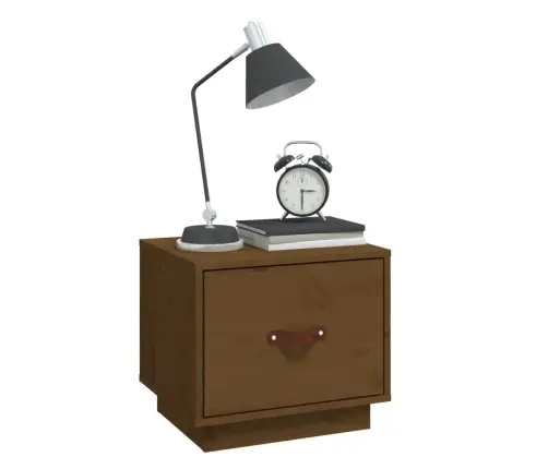 Naktsskapīši, 2 Gab., Brūni, 40X34X35 Cm, Priedes Masīvkoks Vidaxl