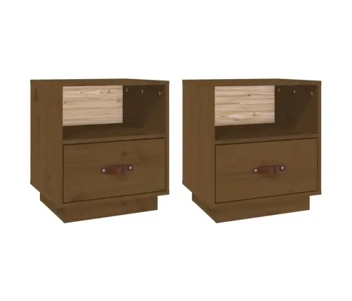 Öökapid 2 Tk, Meepruun, 40X34X45 cm Männipuit