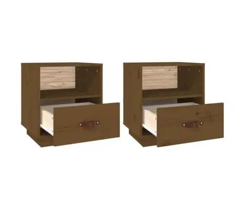 Öökapid 2 Tk, Meepruun, 40X34X45 cm Männipuit