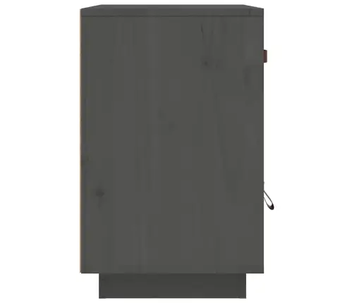 Naktsskapītis, Pelēks, 40X34X55 Cm, Priedes Masīvkoks Vidaxl