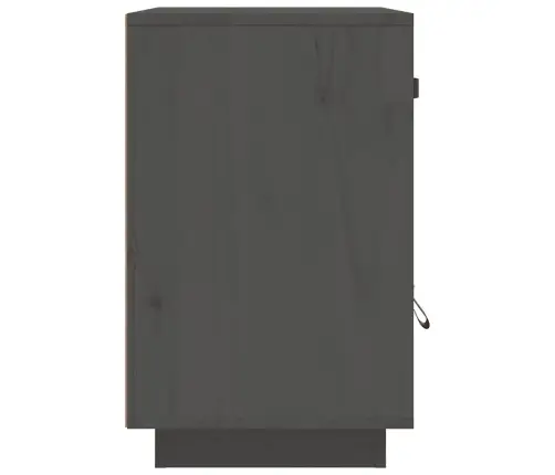 Naktsskapīši, 2 Gab., Pelēki, 40X34X55 Cm, Priedes Masīvkoks Vidaxl